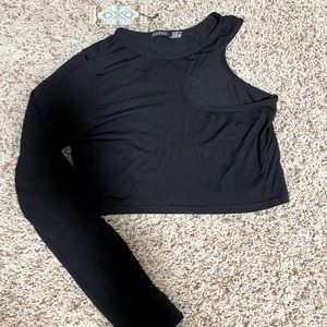 Boohoo Size 6 Black Long Sleeve